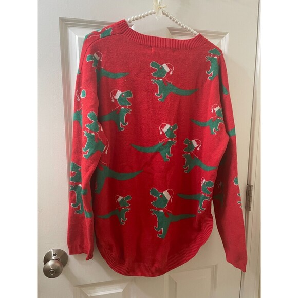 MEROKEETY T-REX UGLY SWEATER - Picture 7 of 11